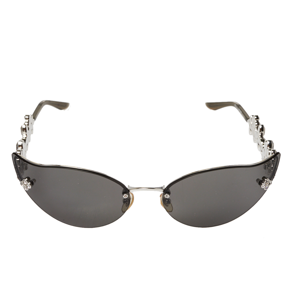 

Louis Vuitton Silver/Grey 75BR6 Crystal Embellished Cat Eye sunglasses