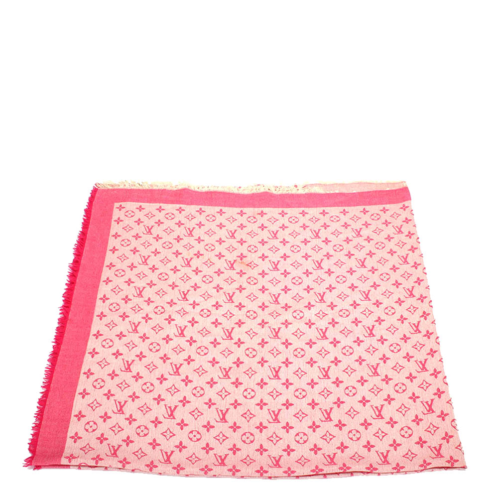 

Louis Vuitton Pink Monogram Scarf