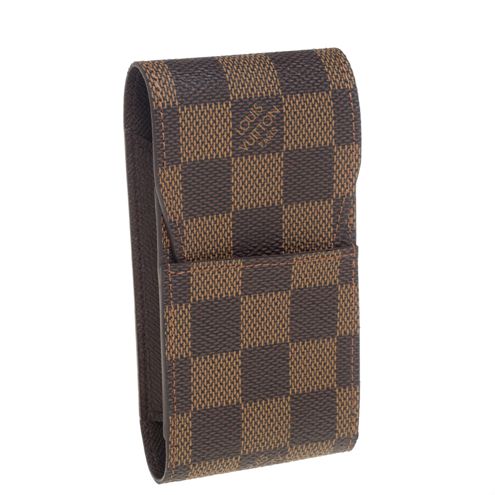 

Louis Vuitton Damier Ebene Canvas Cigarette Case, Brown