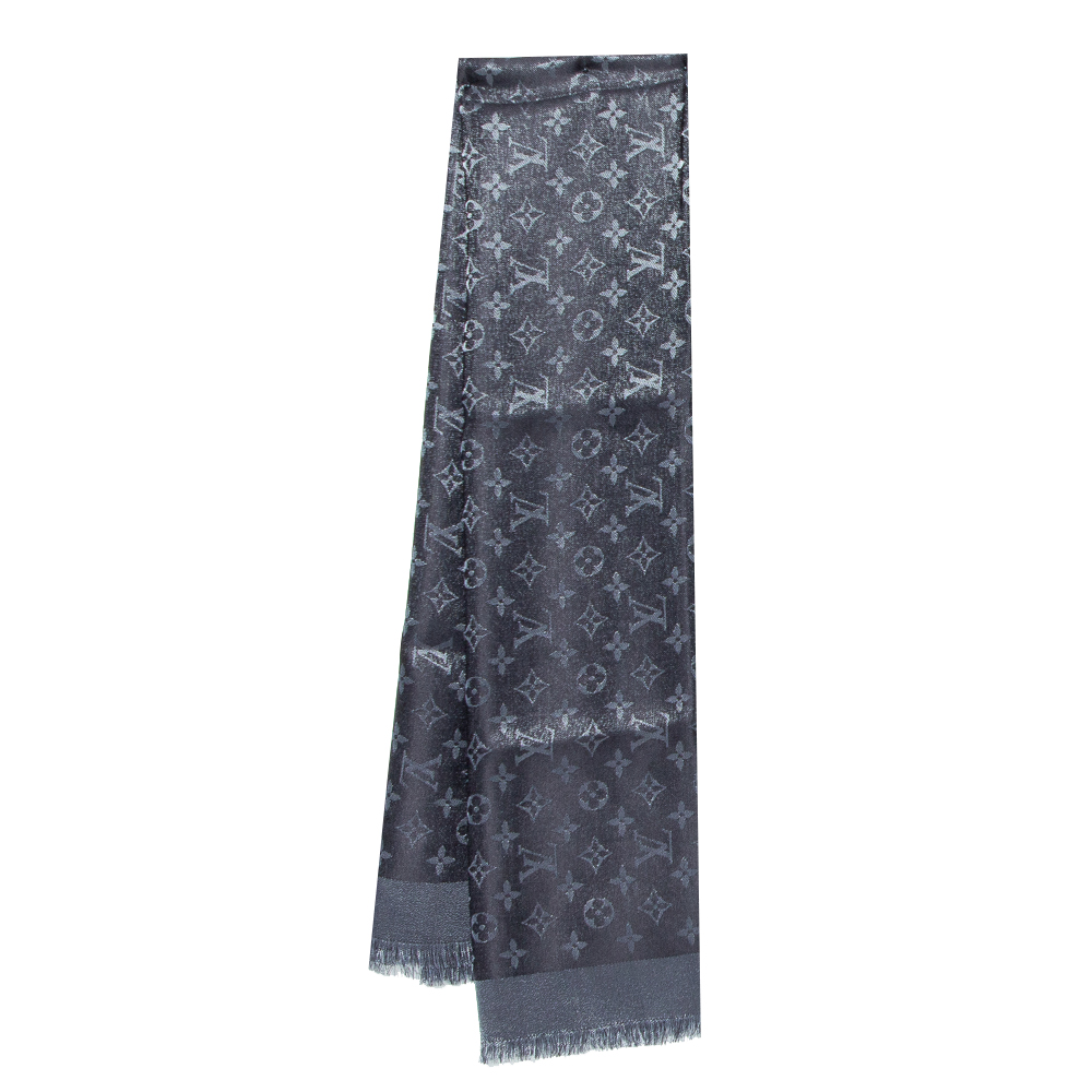 Click to view more detailed imagery on our partner's website Pre-owned Louis Vuitton Black Monogram Shine Shawl
