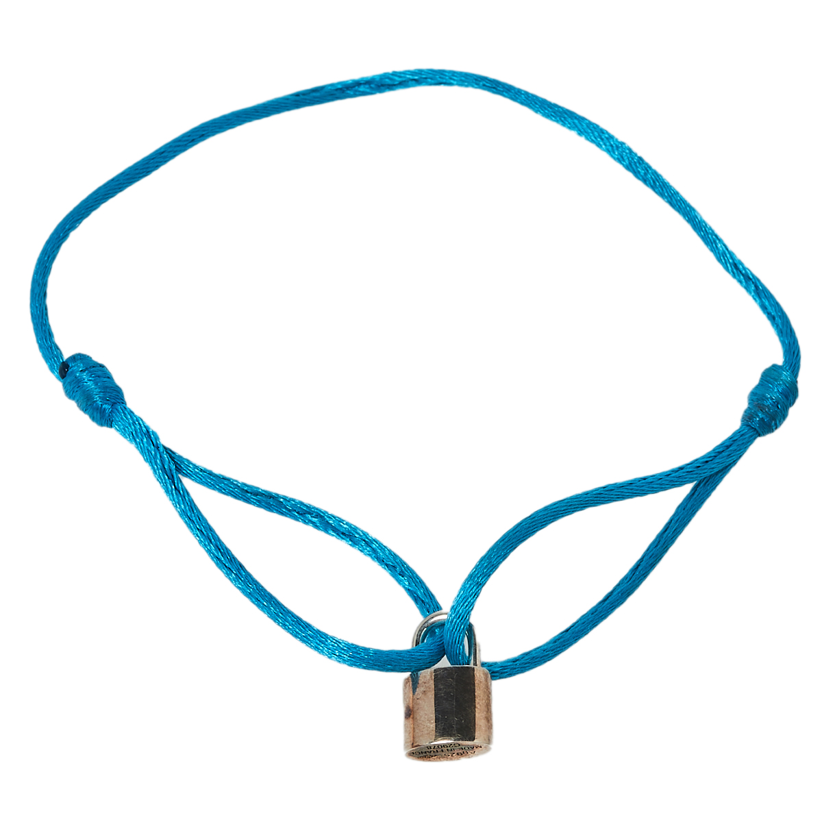 

Louis Vuitton for Unicef Lockit Sterling Silver Blue Cord Adjustable Bracelet