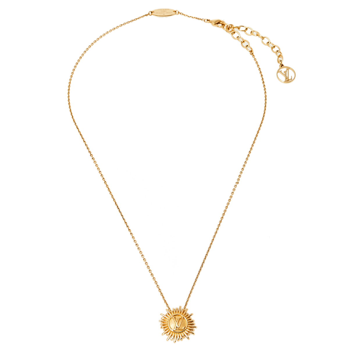 

Louis Vuitton Place Vendome Gold Tone Pendant Necklace