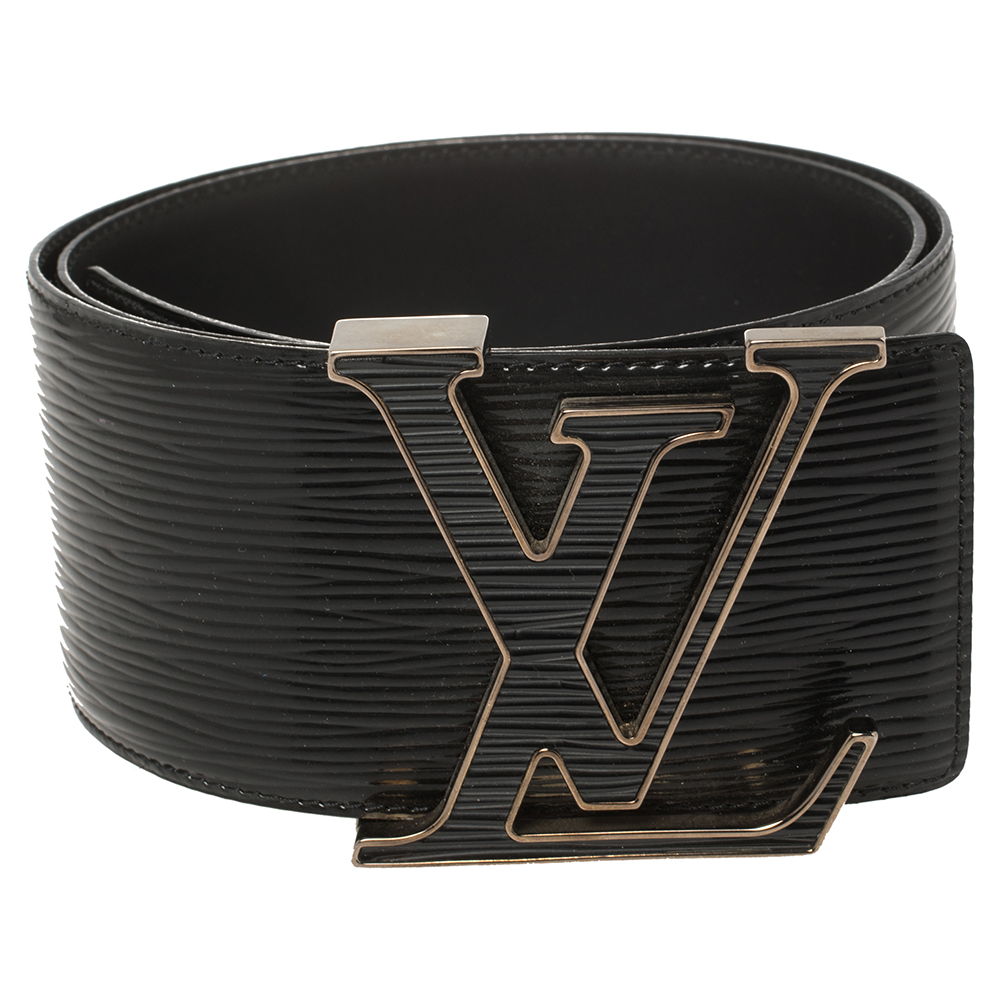 

Louis Vuitton Black Epi Leather Initiales Waist Belt