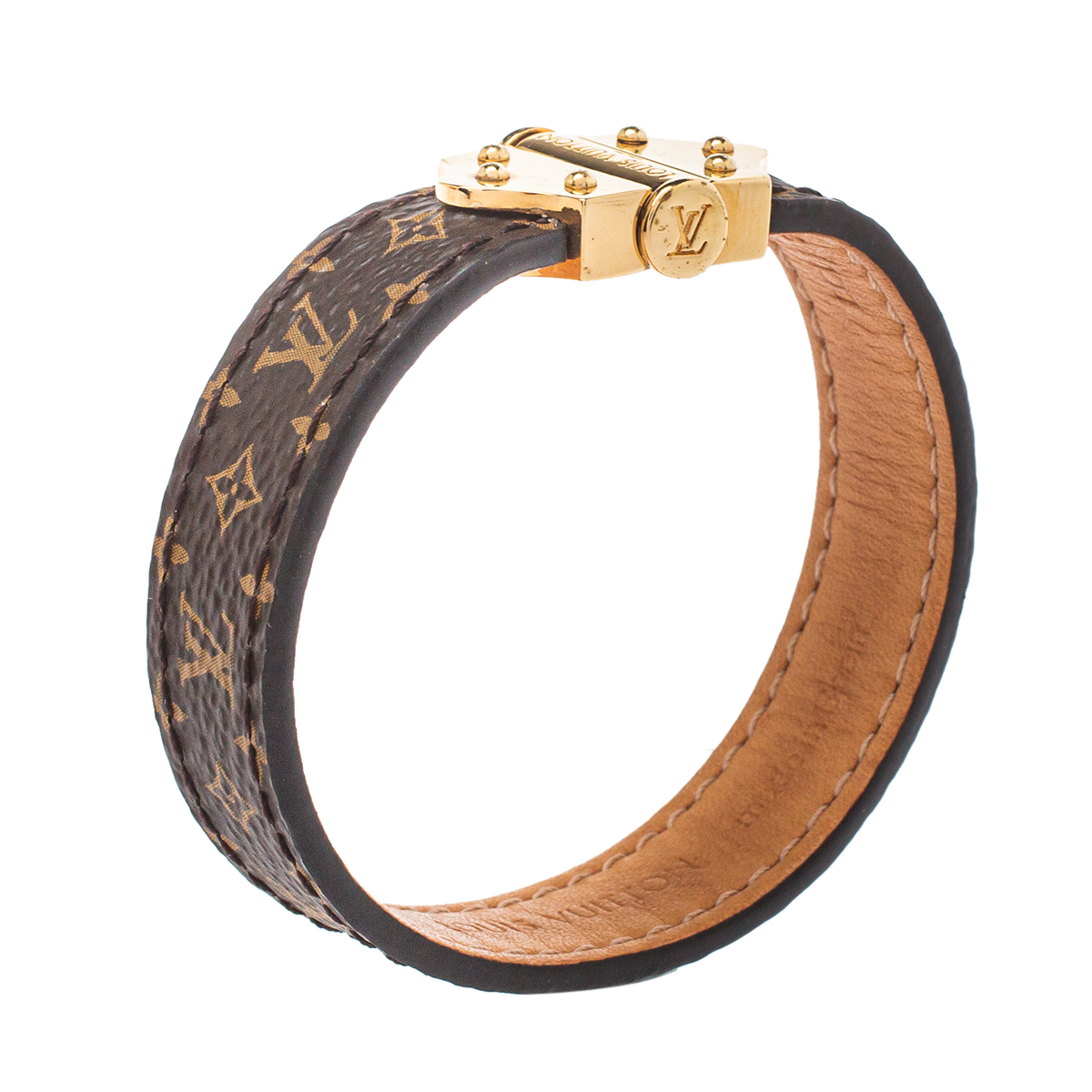 

Louis Vuitton Brown Monogram Canvas Spirit Nano Bracelet 17