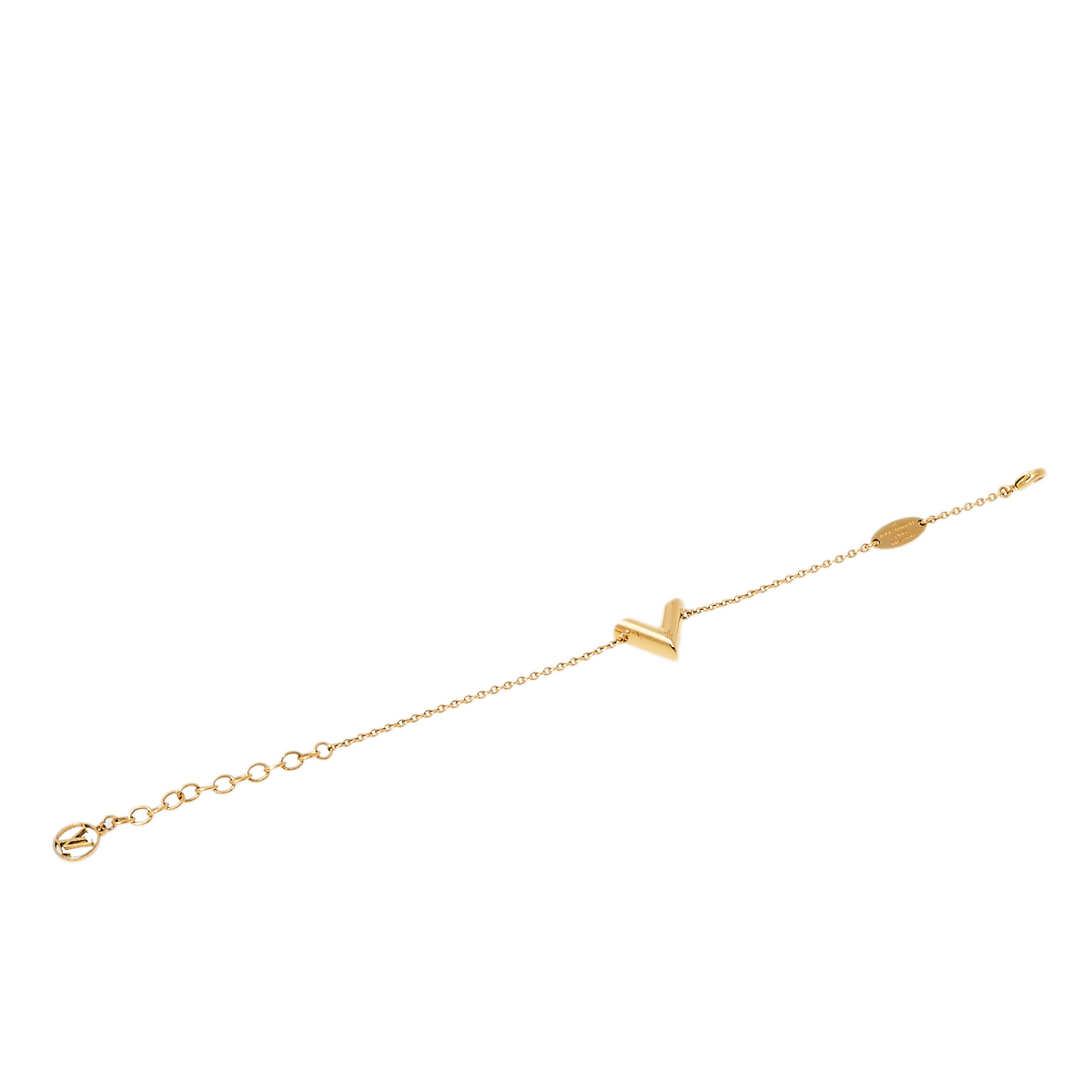 

Louis Vuitton Gold Tone Essential V Chain Link Bracelet