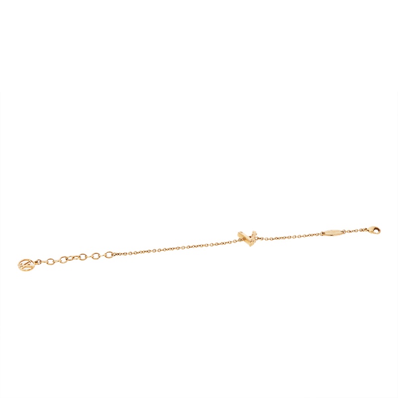 

Louis Vuitton LV & Me Letter A Gold Tone Metal Bracelet