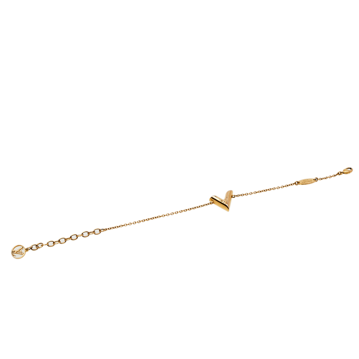 

Louis Vuitton Essential V Gold Tone Chain Link Bracelet