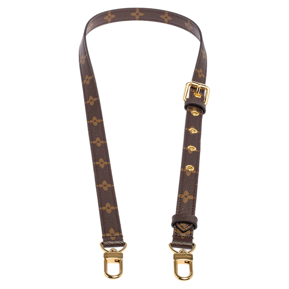 

Louis Vuitton Monogram Canvas Adjustable Shoulder Strap, Brown