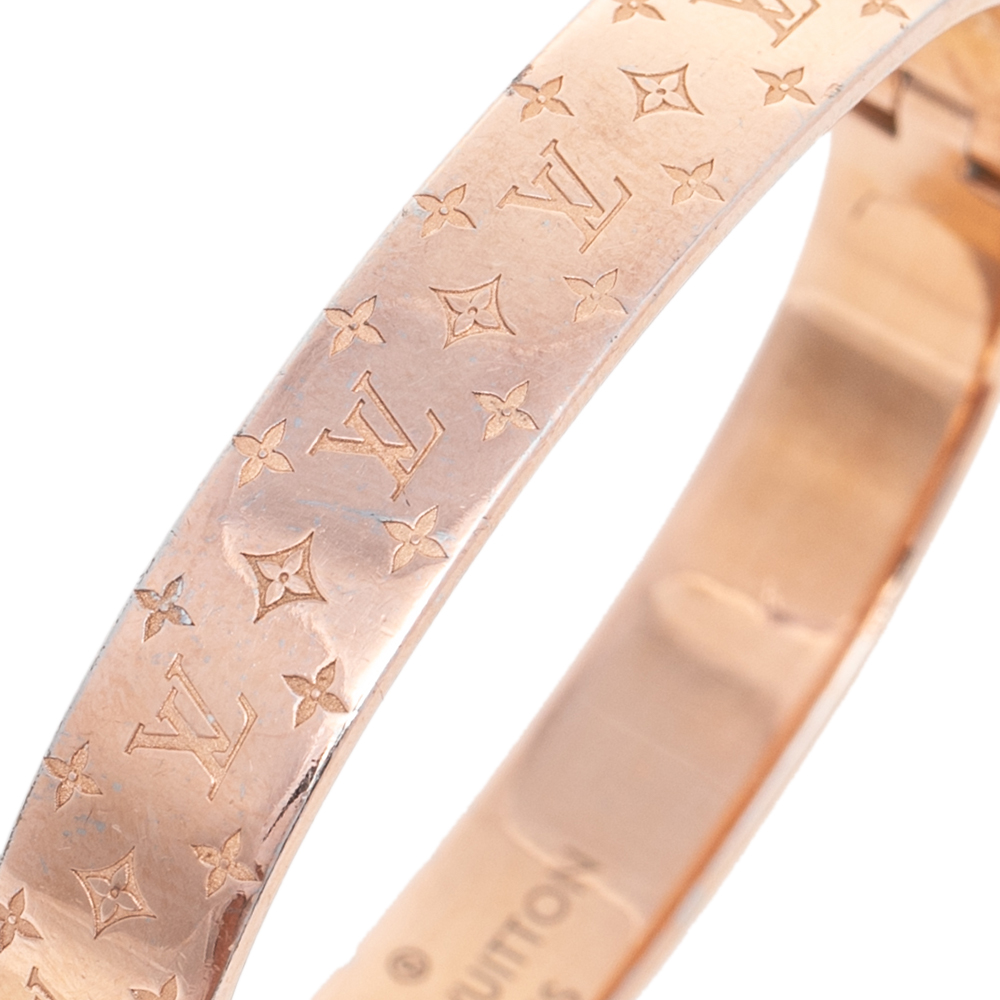 

Louis Vuitton Rose Gold Tone Nanogram Cuff Bracelet