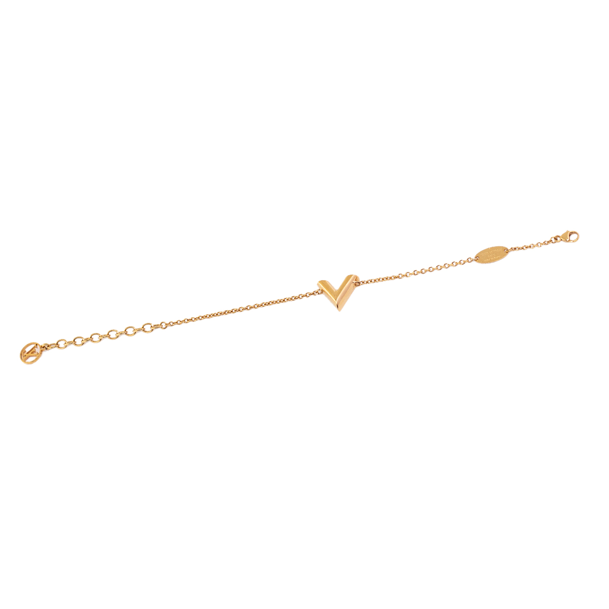 

Louis Vuitton Gold Tone Essential V Bracelet
