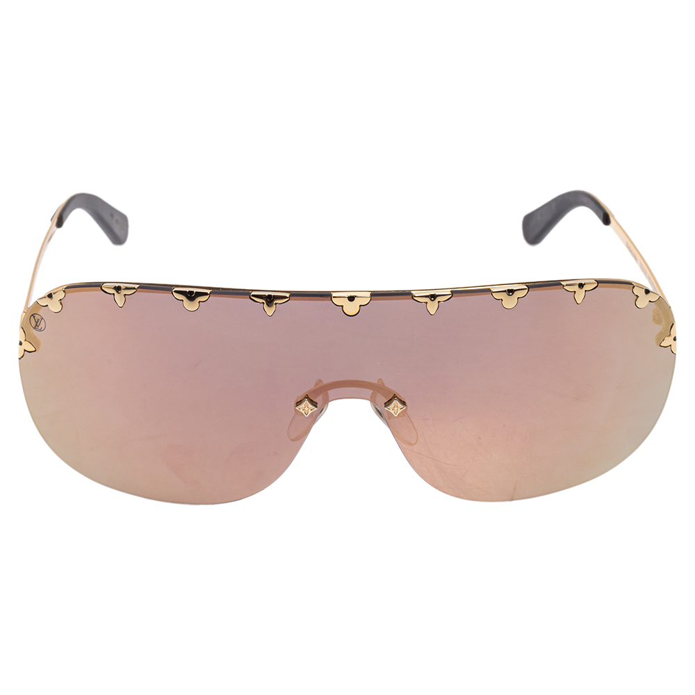 

Louis Vuitton Gold Z2377W Mirror Shield Sunglasses