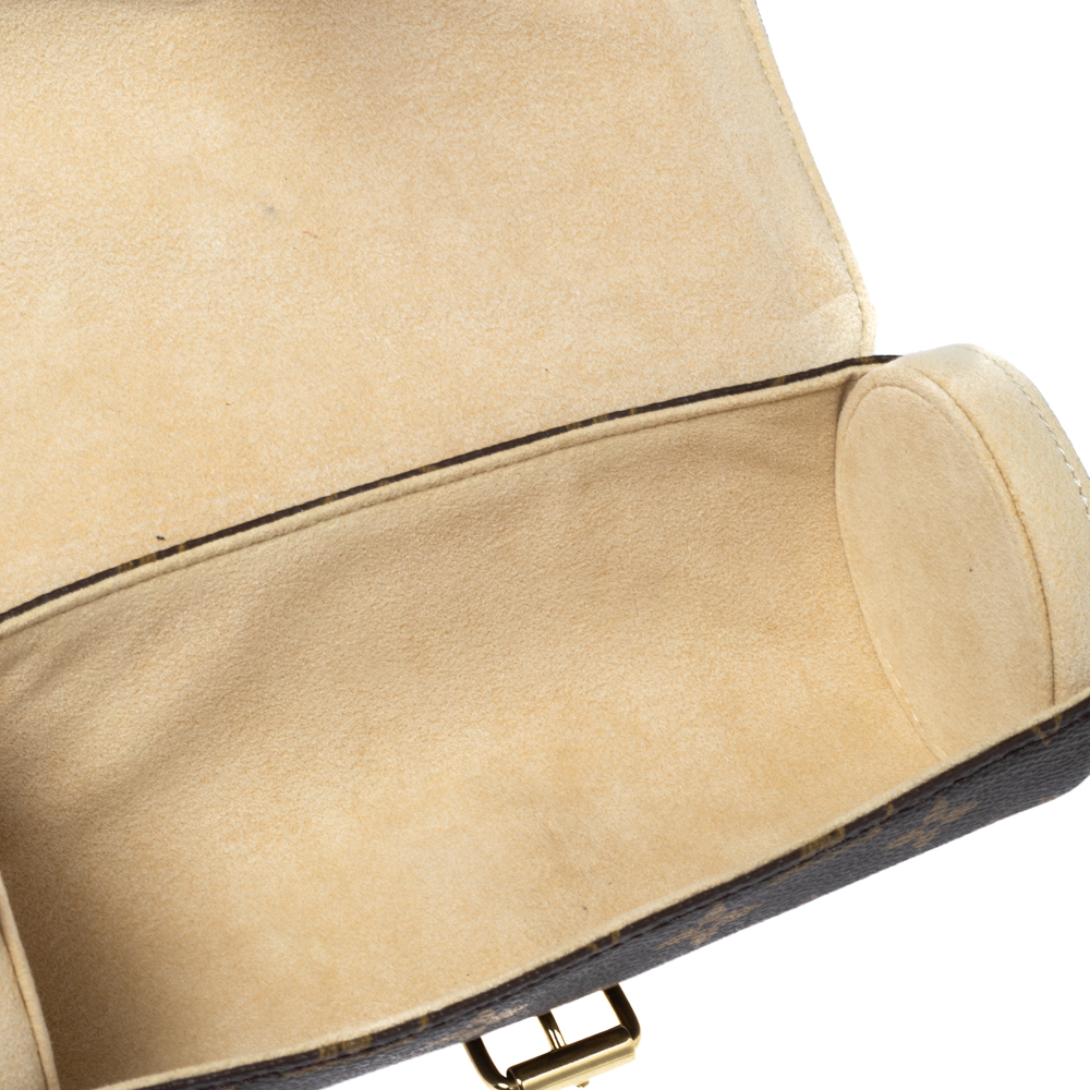 

Louis Vuitton Monogram Canvas 3 Watch Case, Brown