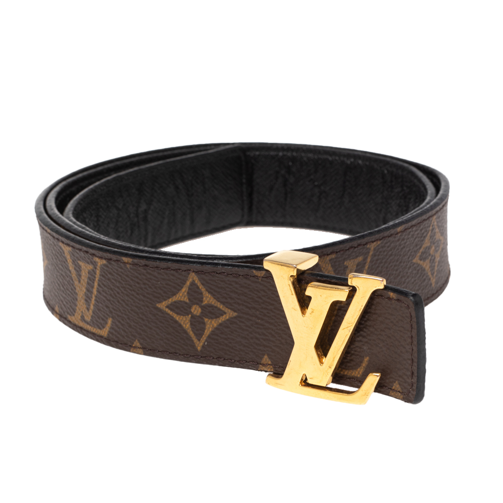 

Louis Vuitton Monogram Canvas LV Initiales Belt, Brown