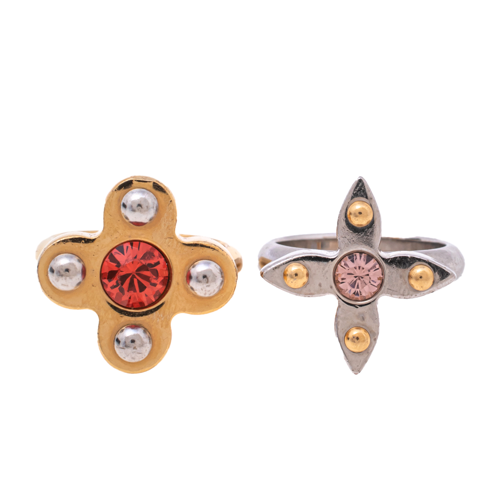 

Louis Vuitton Love Letter Timeless Set Of Two Rings Size, Gold