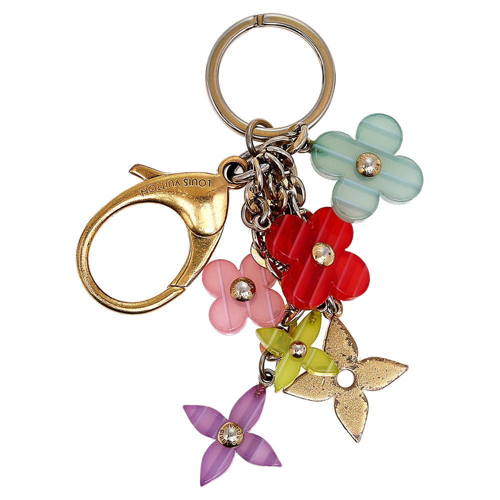 

Louis Vuitton Multicolor Pop Flower Gold Tone Bag Charm