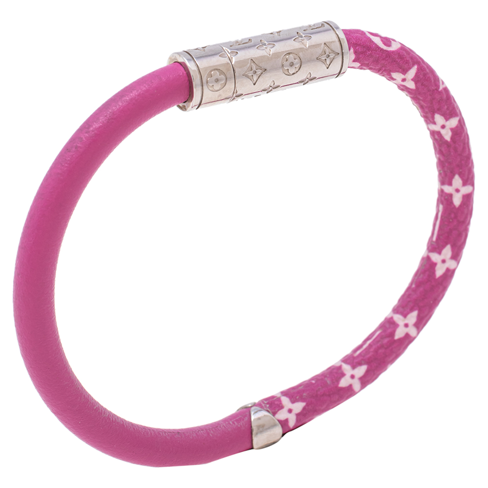 

Louis Vuitton Daily Confidential Pink Monogram Leather Bracelet