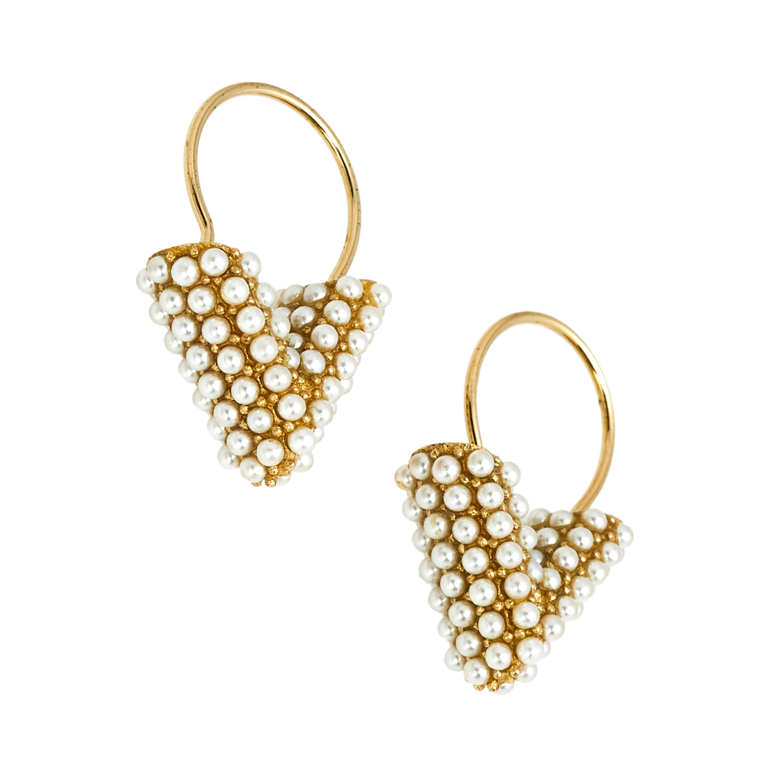 

Louis Vuitton Gold Tone Essential V Perle Earrings