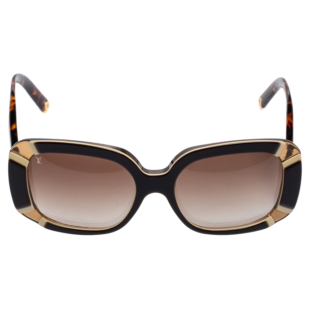 

Louis Vuitton Brown Tortoise Acetate Anemone Gradient Square Sunglasses, Multicolor