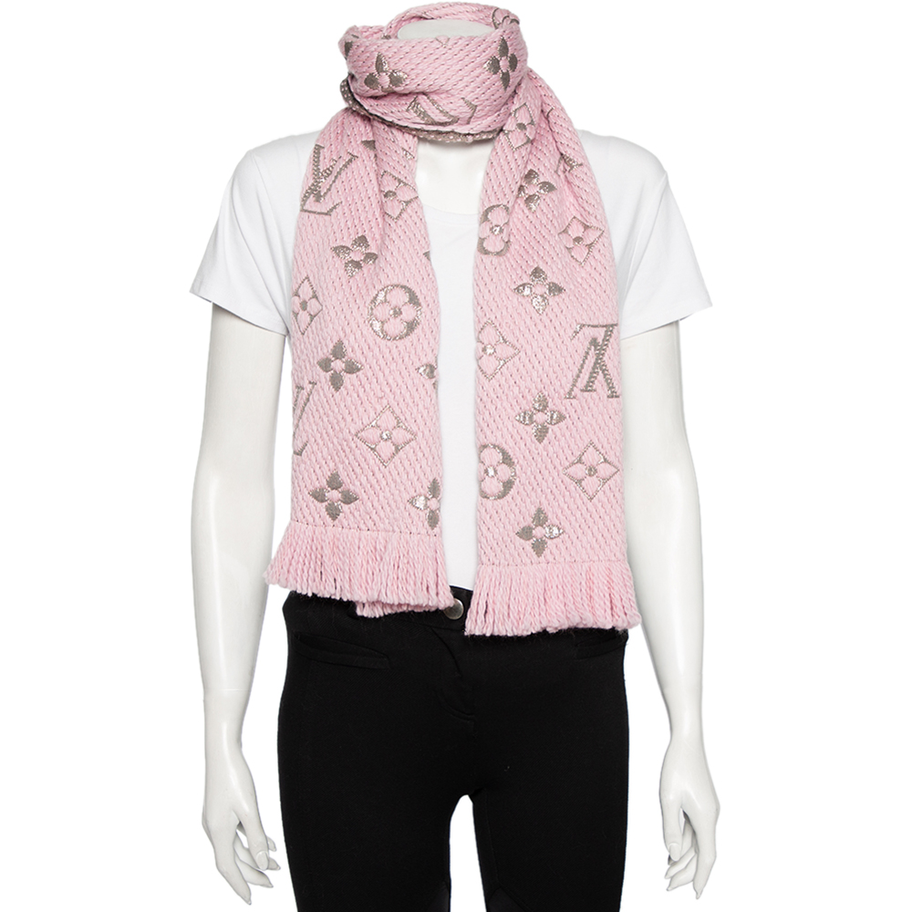 

Louis Vuitton Ballerina Pink Jacquard Logomania Shine Scarf