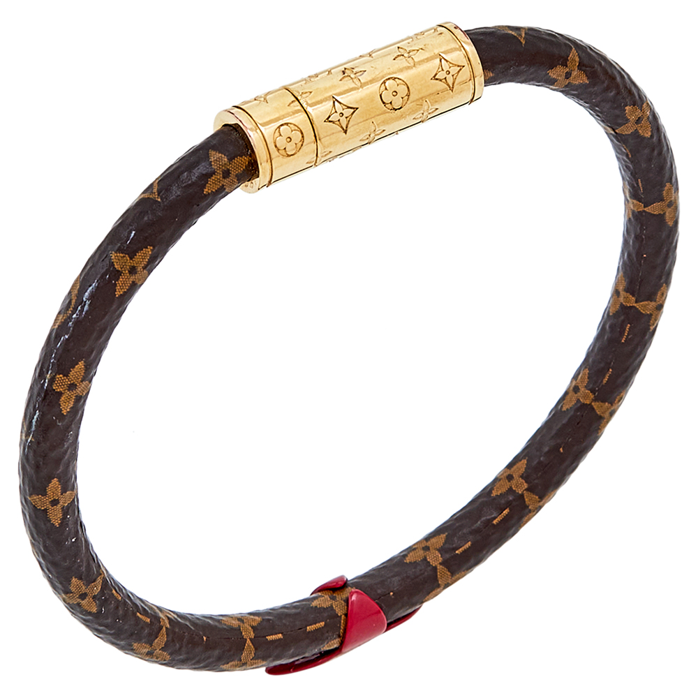 

Louis Vuitton Brown Monogram Canvas Daily Confidential Bracelet