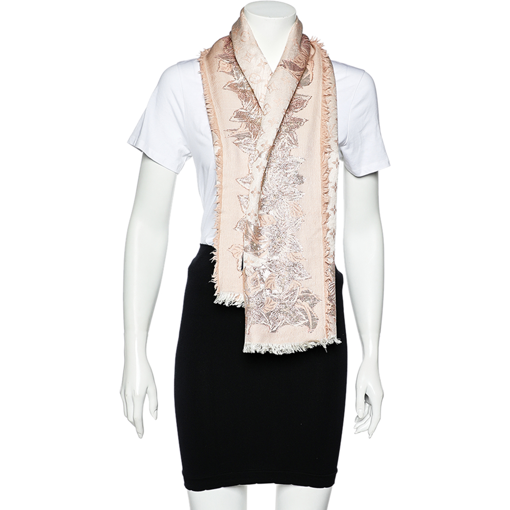 

Louis Vuitton Pink Monokinawa Monogram Jacquard Shawl