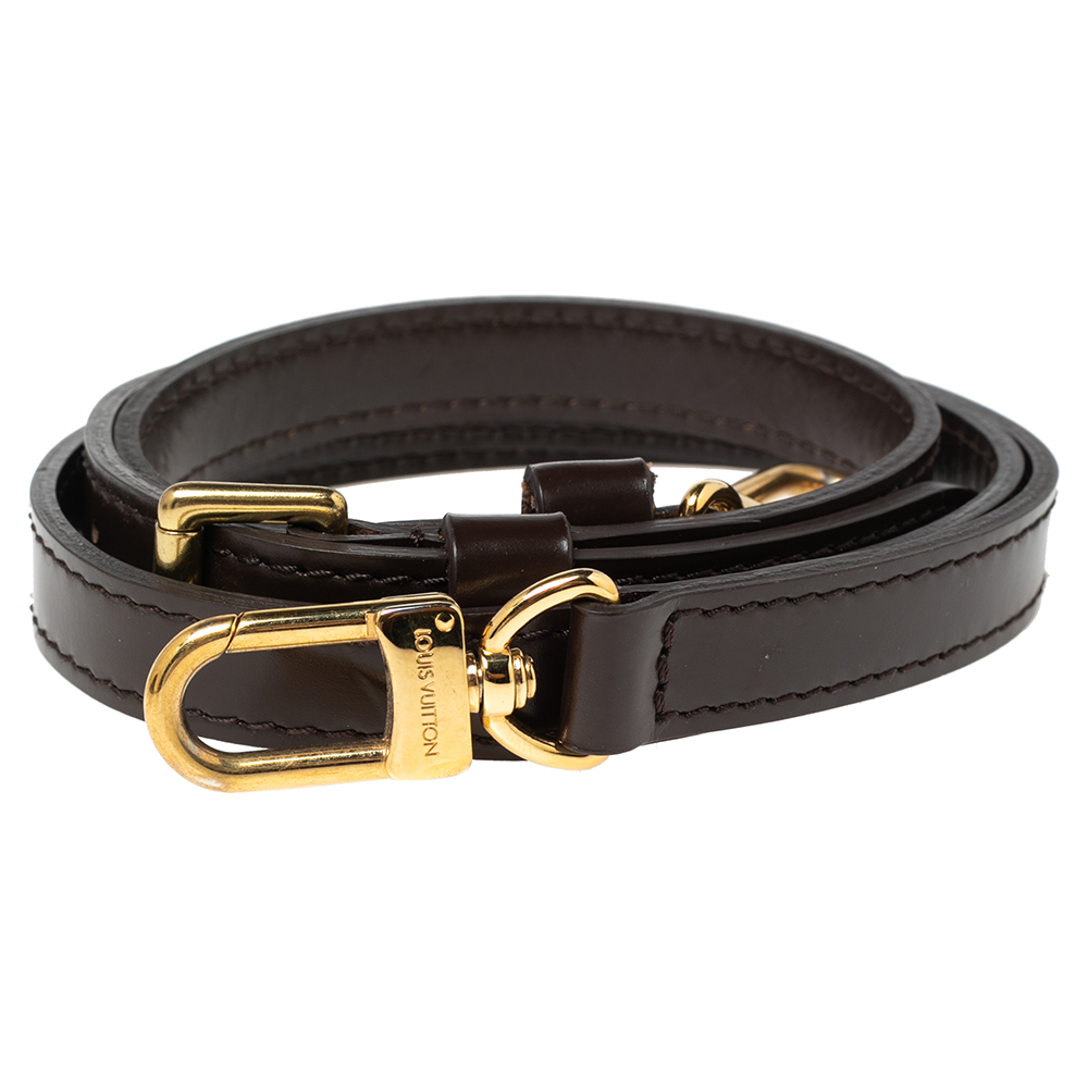 

Louis Vuitton Dark Brown Leather Adjustable Shoulder Strap
