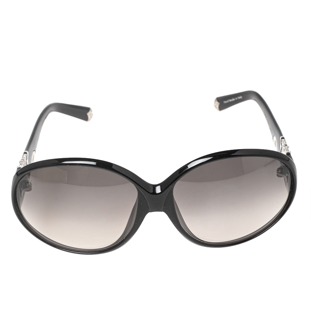 

Louis Vuitton Black Z0265E Crystal Embellished Gradient Oval Sunglasses