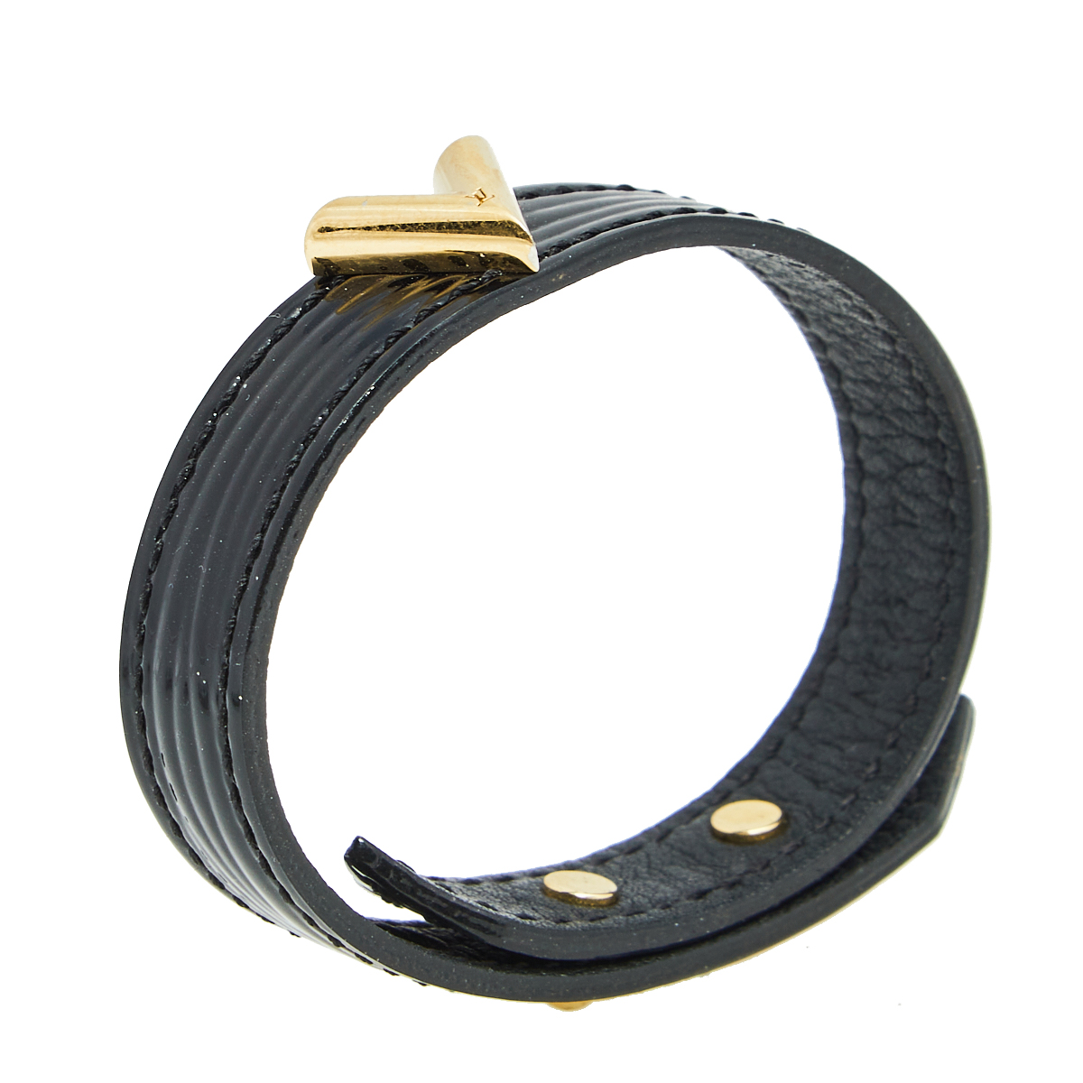 

Louis Vuitton Epi Leather Essential V Black Leather Bracelet