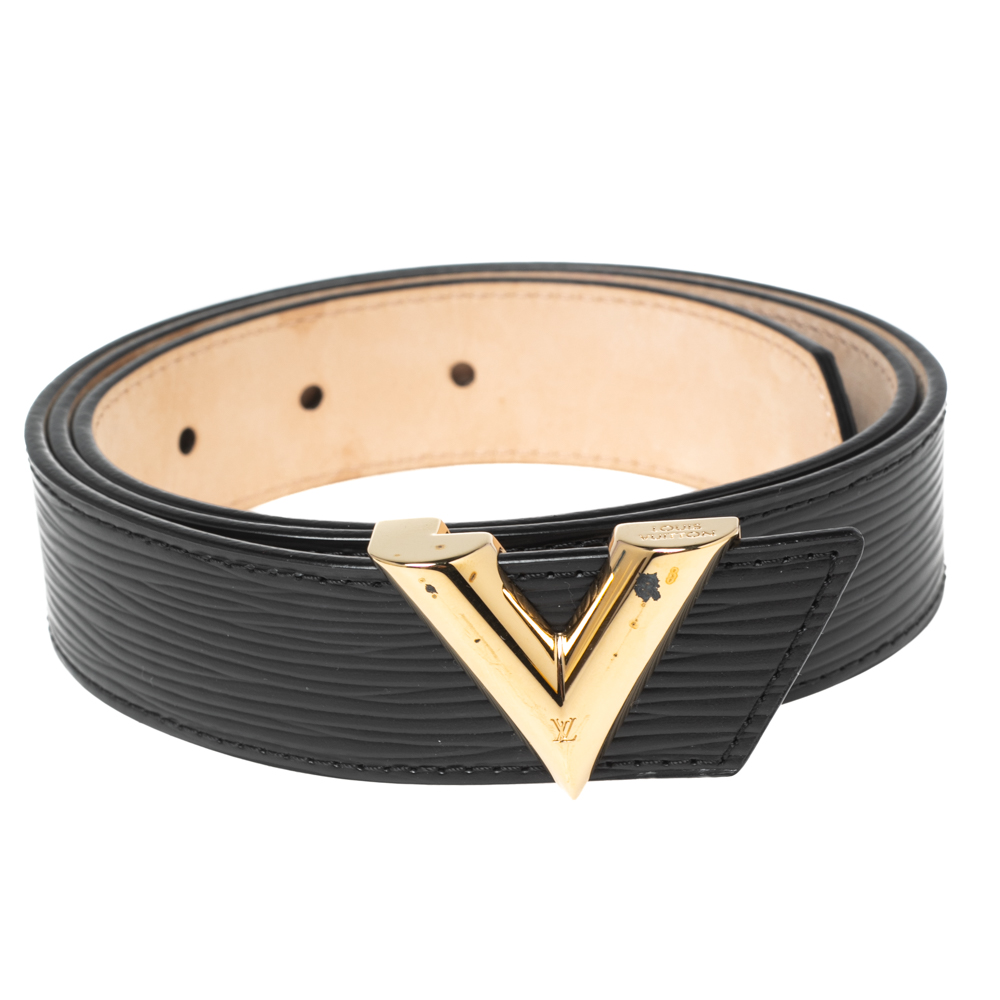 

Louis Vuitton Black Epi Leather Essential V Belt