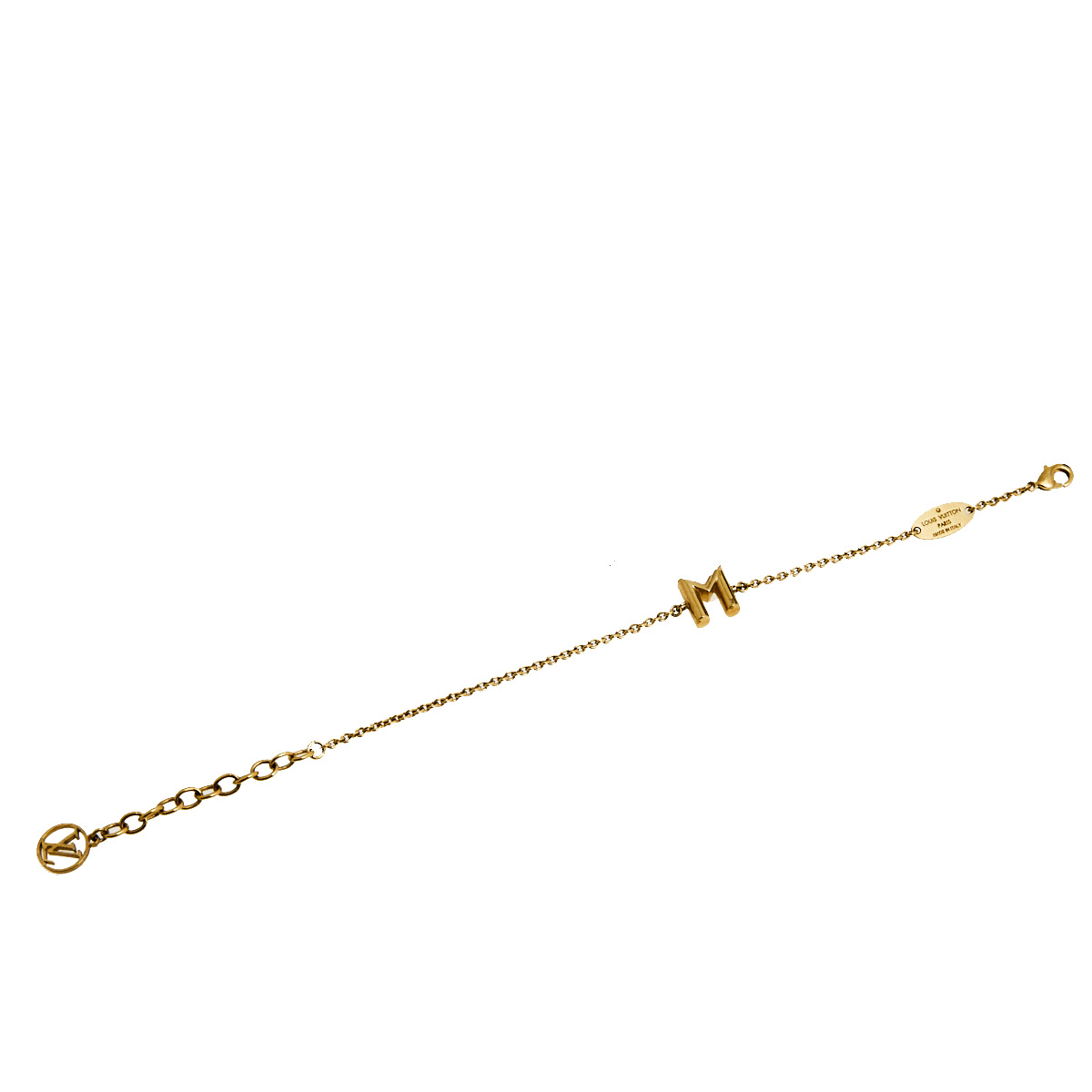 

Louis Vuitton LV & Me Letter  Gold Tone Bracelet