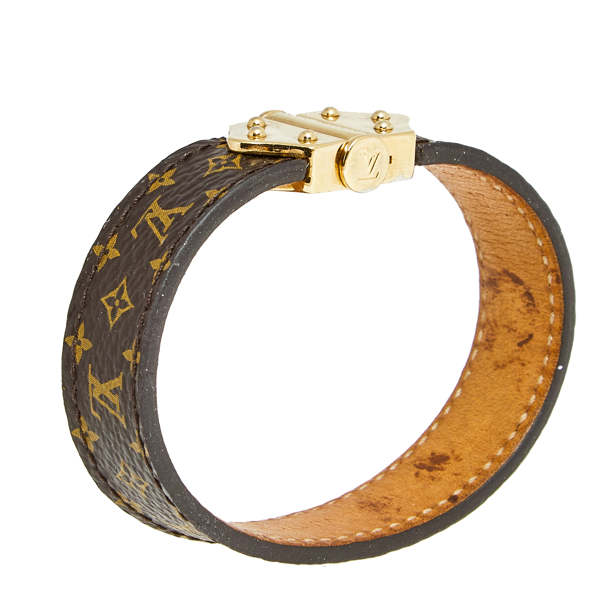 

Louis Vuitton Brown Monogram Canvas Nano Bracelet 17