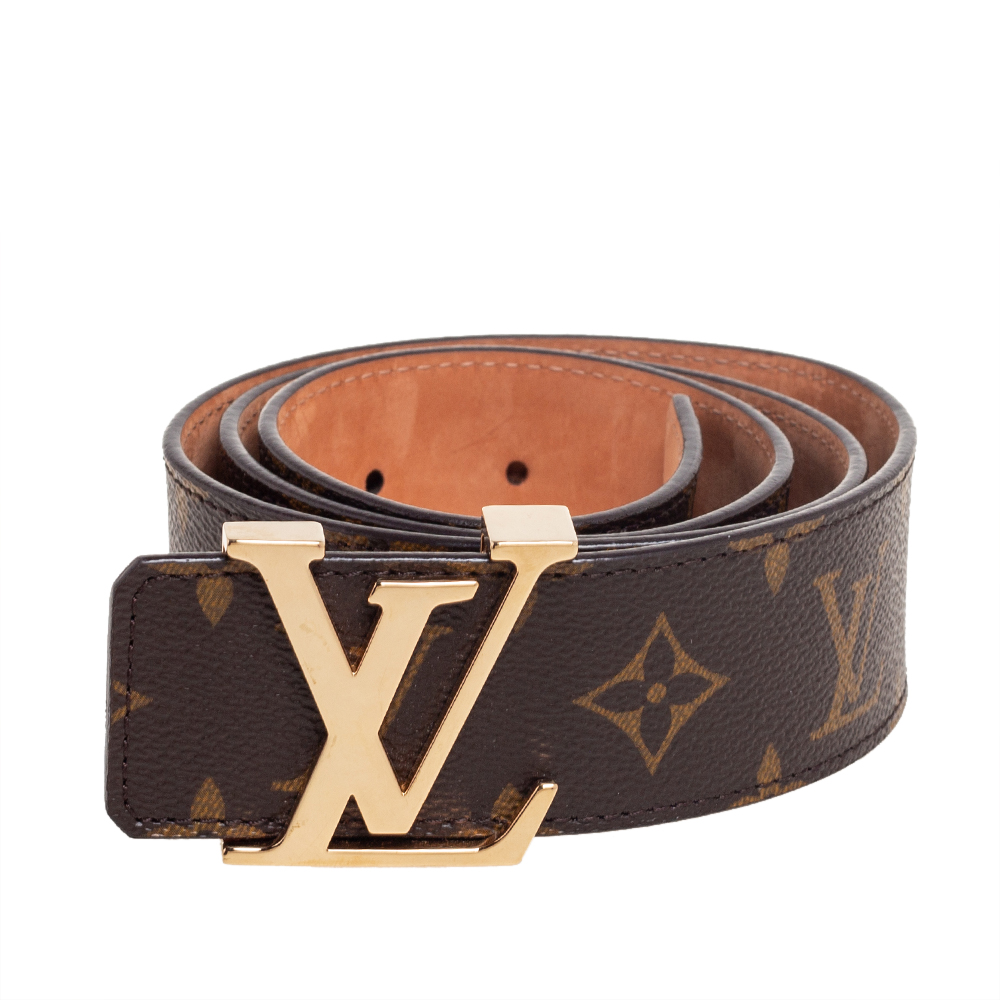 

Louis Vuitton Monogram Canvas LV Initiales Belt, Brown