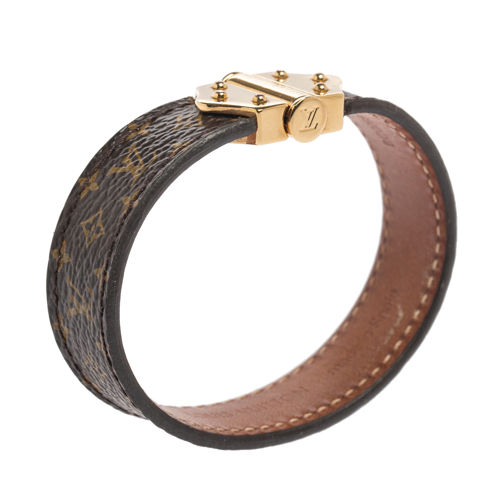 

Louis Vuitton Brown Spirit Nano Monogram Bracelet 17