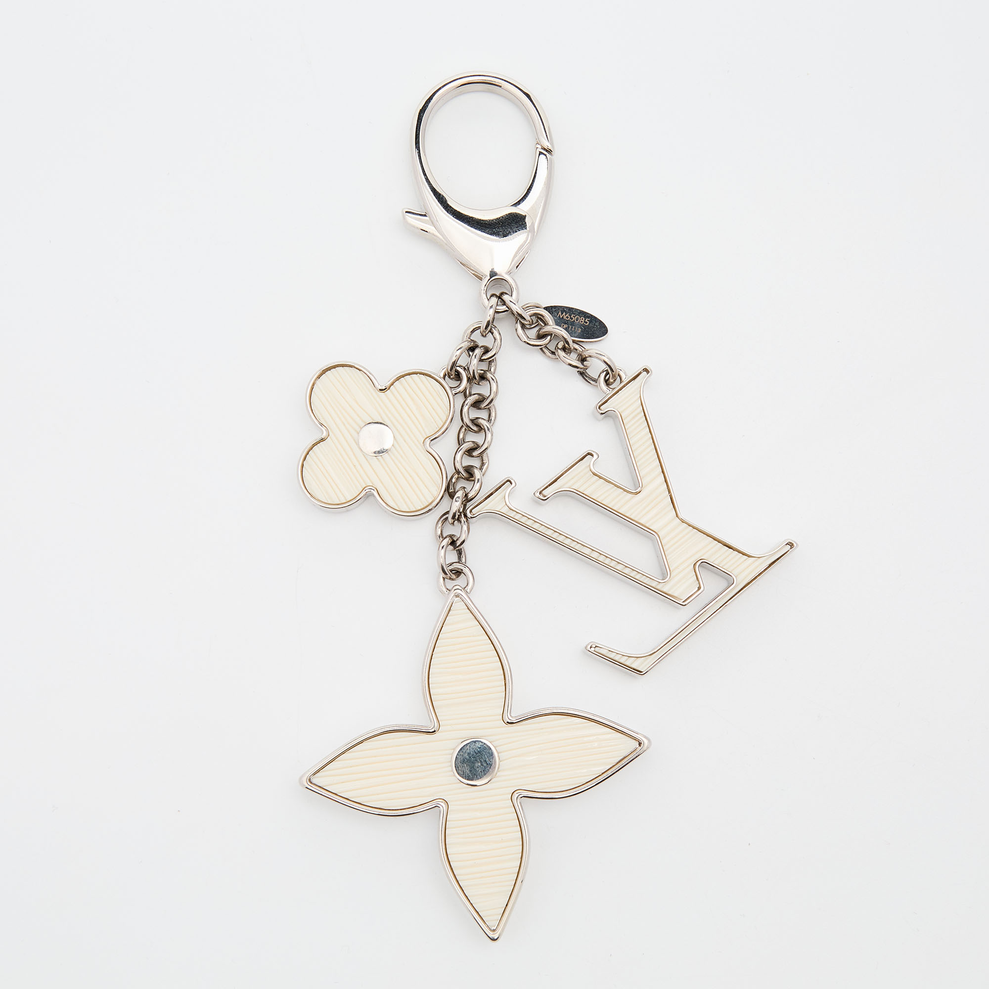 

Louis Vuitton Silver Tone Grained Resin Fleur d'Epi Bag Charm