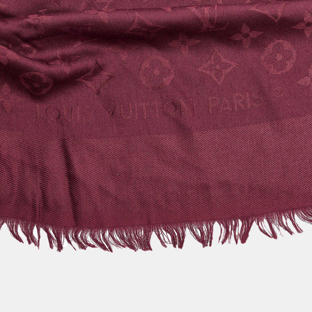 

Louis Vuitton Purple Monogram Silk Scarf