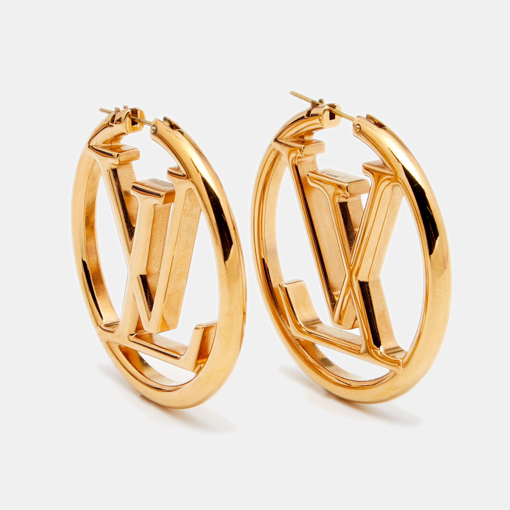 

Louis Vuitton Louise Gold Tone Metal Earrings