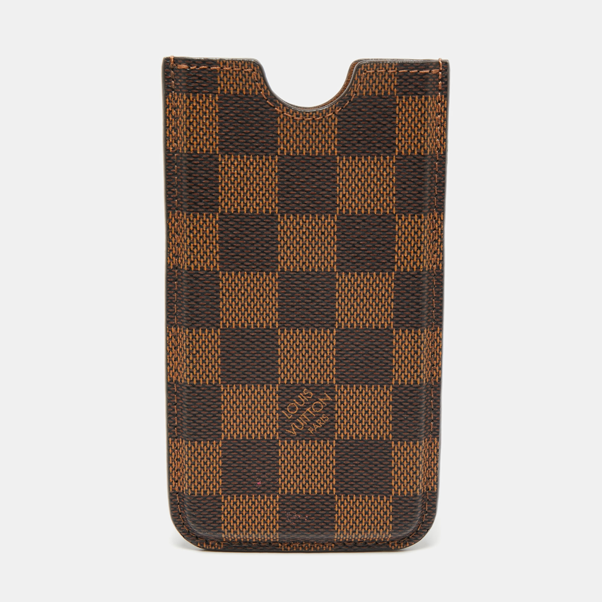 Pre-owned Louis Vuitton Damier Ebene Canvas Iphone 6 Cover In Brown