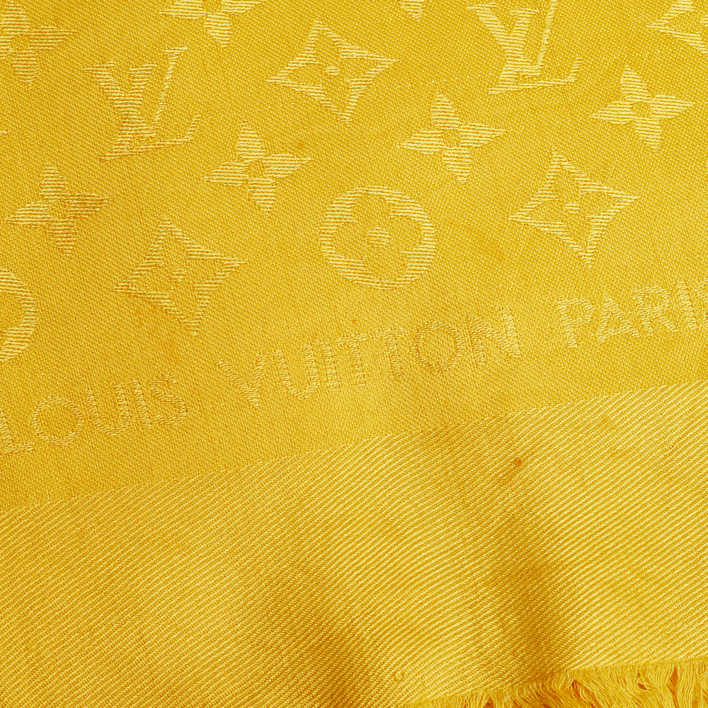 

Louis Vuitton Yellow Monogram Silk Scarf
