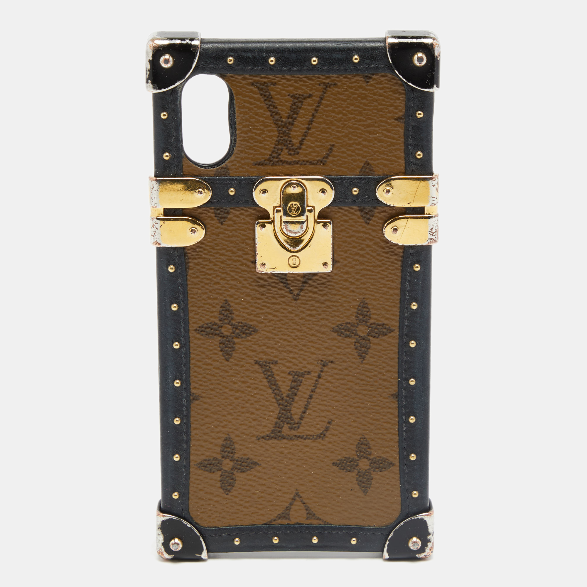

Louis Vuitton Reverse Monogram Eye-Trunk iPhone X Case, Brown