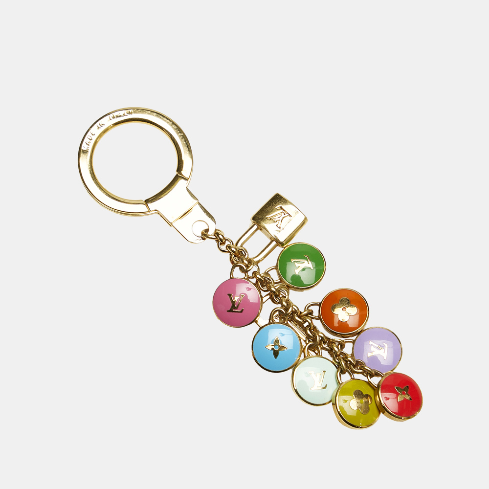 

Louis Vuitton Gold/Multicolor Monogram Pretty Charms Key Ring