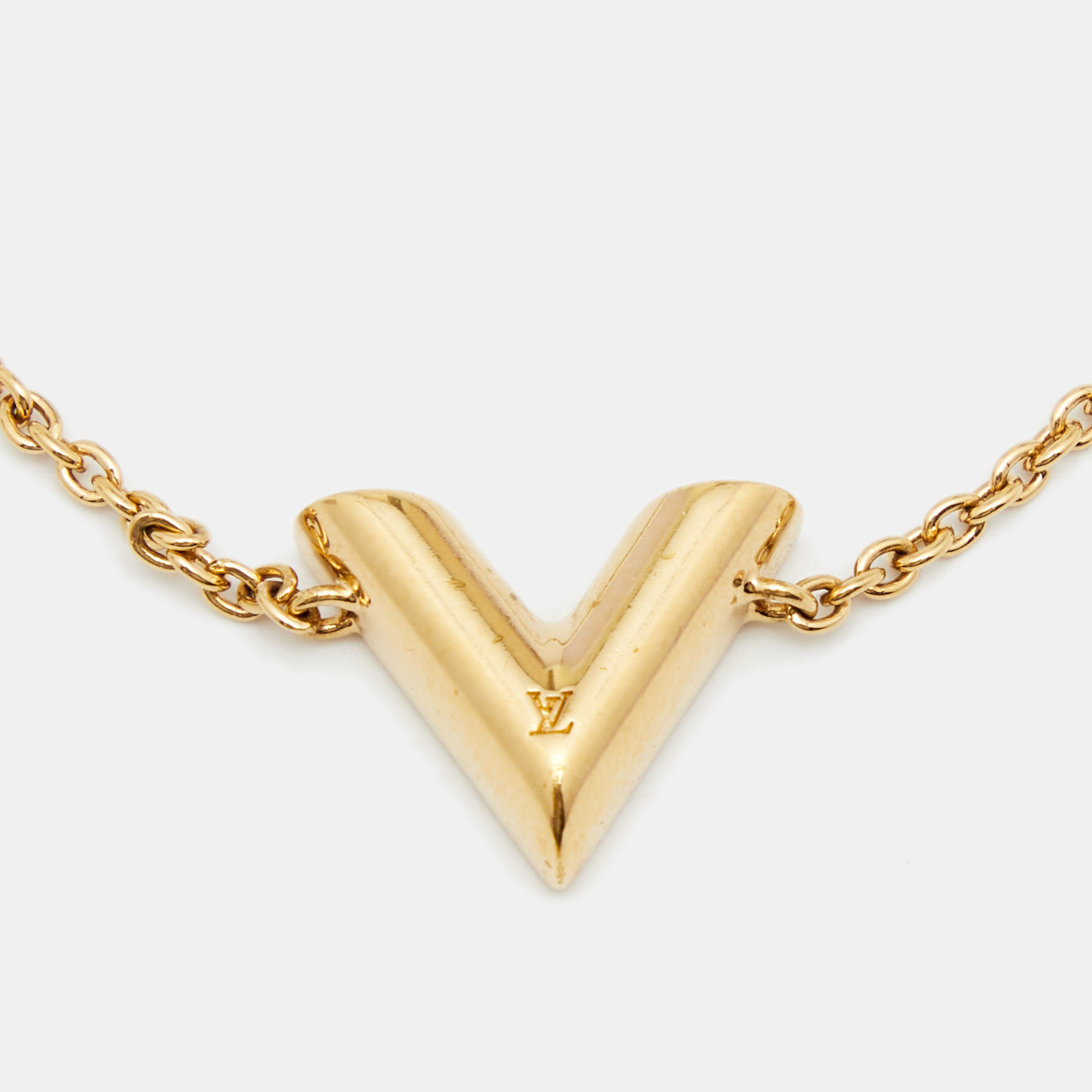 

Louis Vuitton Essential V Gold Tone Bracelet