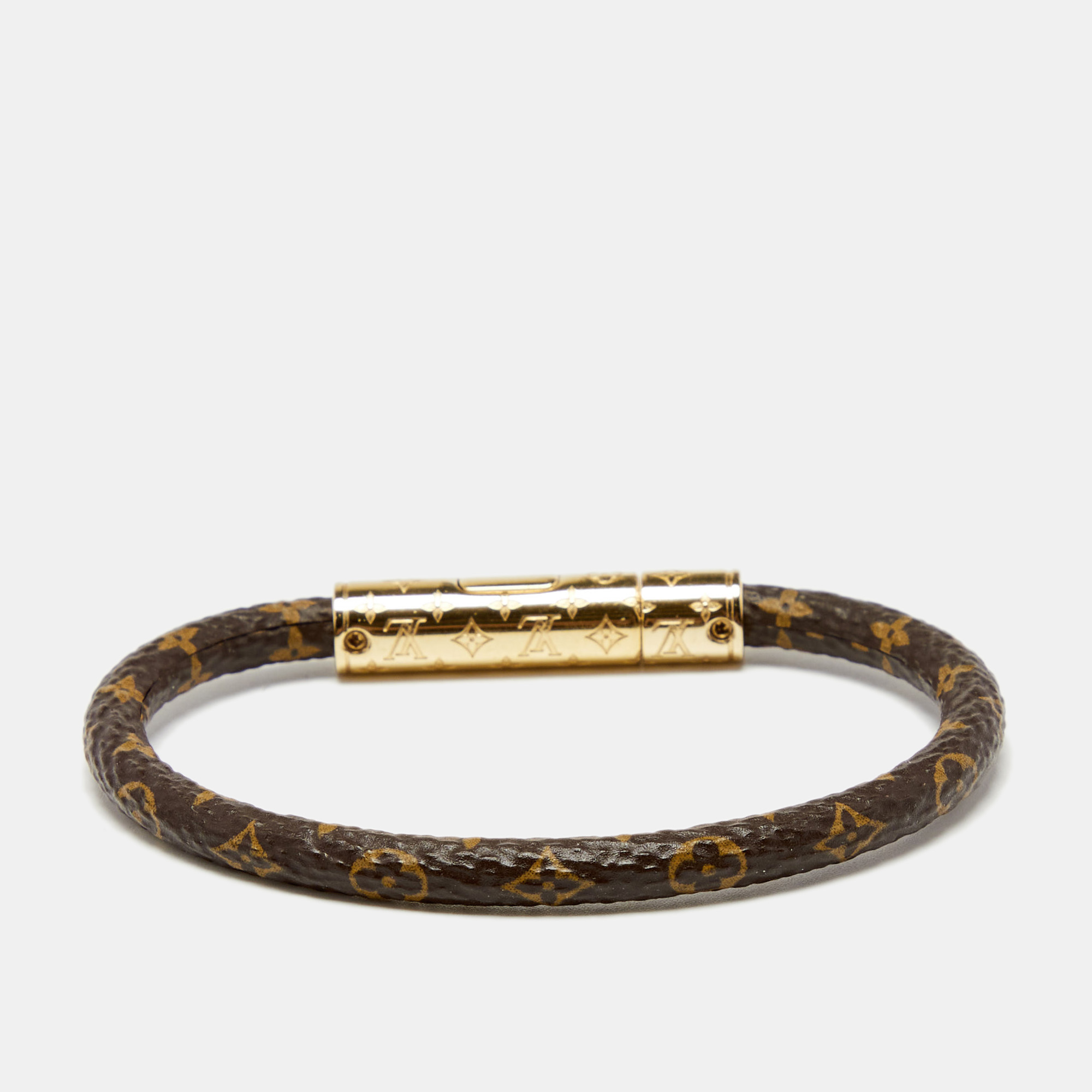 

Louis Vuitton Brown Coated Canvas Confidential Bracelet