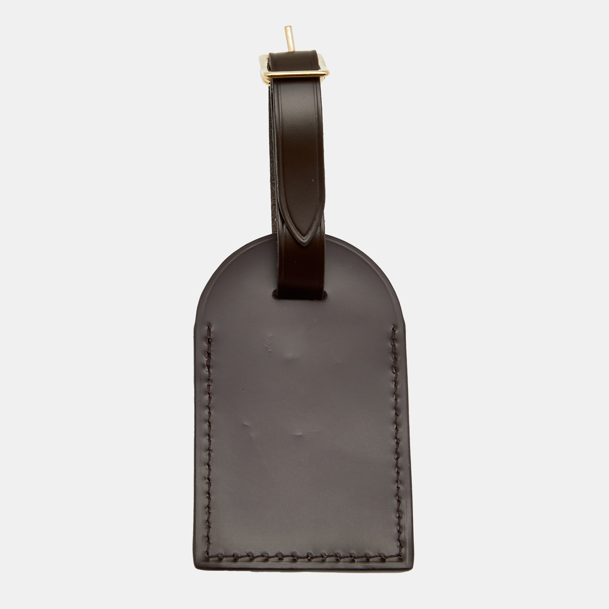 

Louis Vuitton Brown Leather Luggage Name Tag