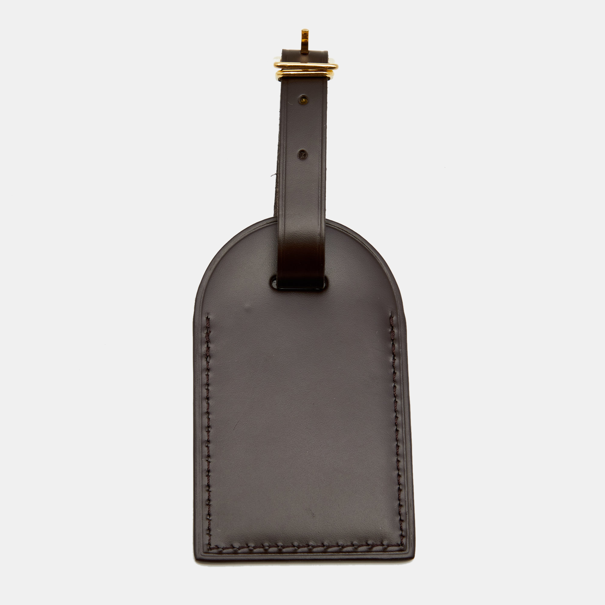 

Louis Vuitton Brown Leather Luggage Name Tag