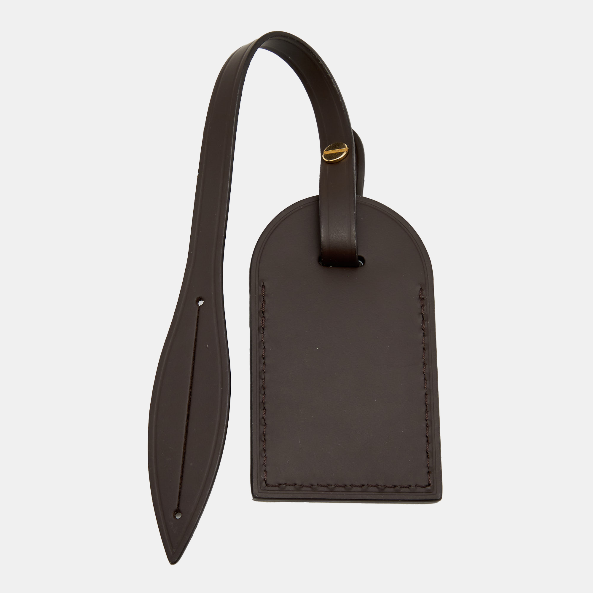 

Louis Vuitton Brown Leather Luggage Name Tag