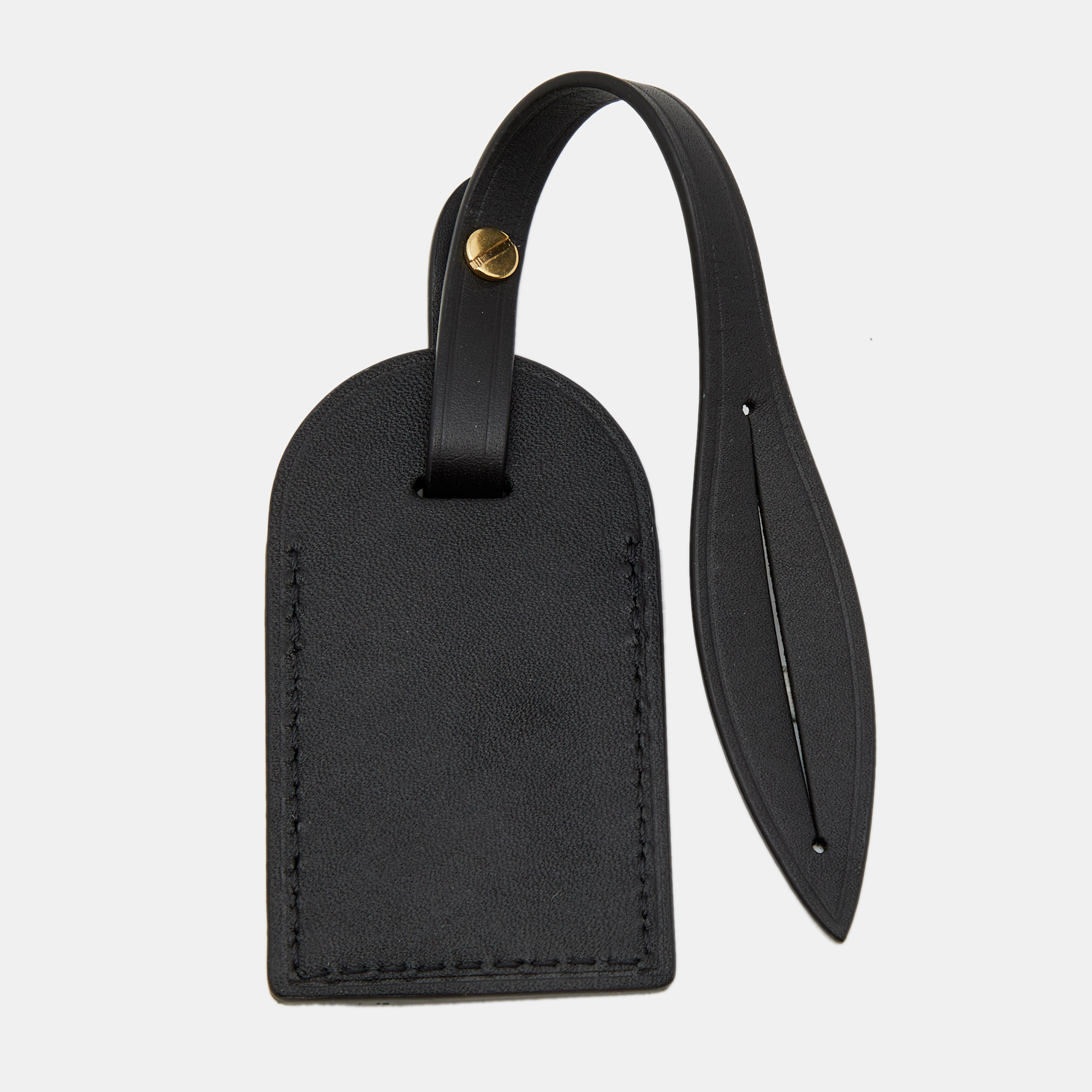 

Louis Vuitton Black Leather Luggage Name Tag