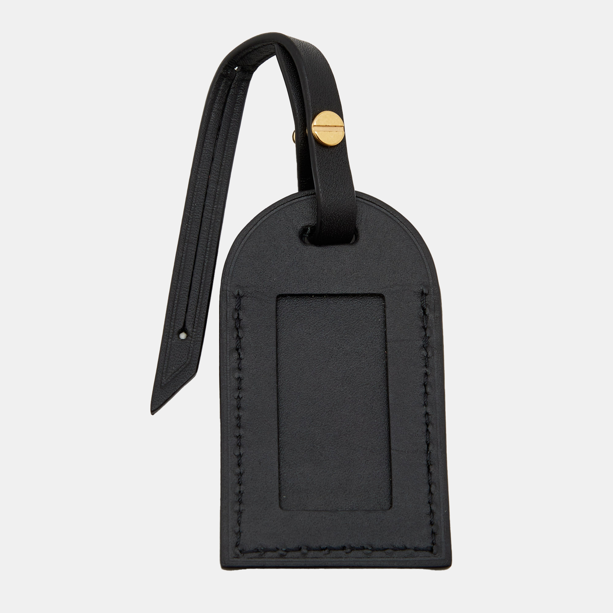

Louis Vuitton Black Leather Luggage Name Tag