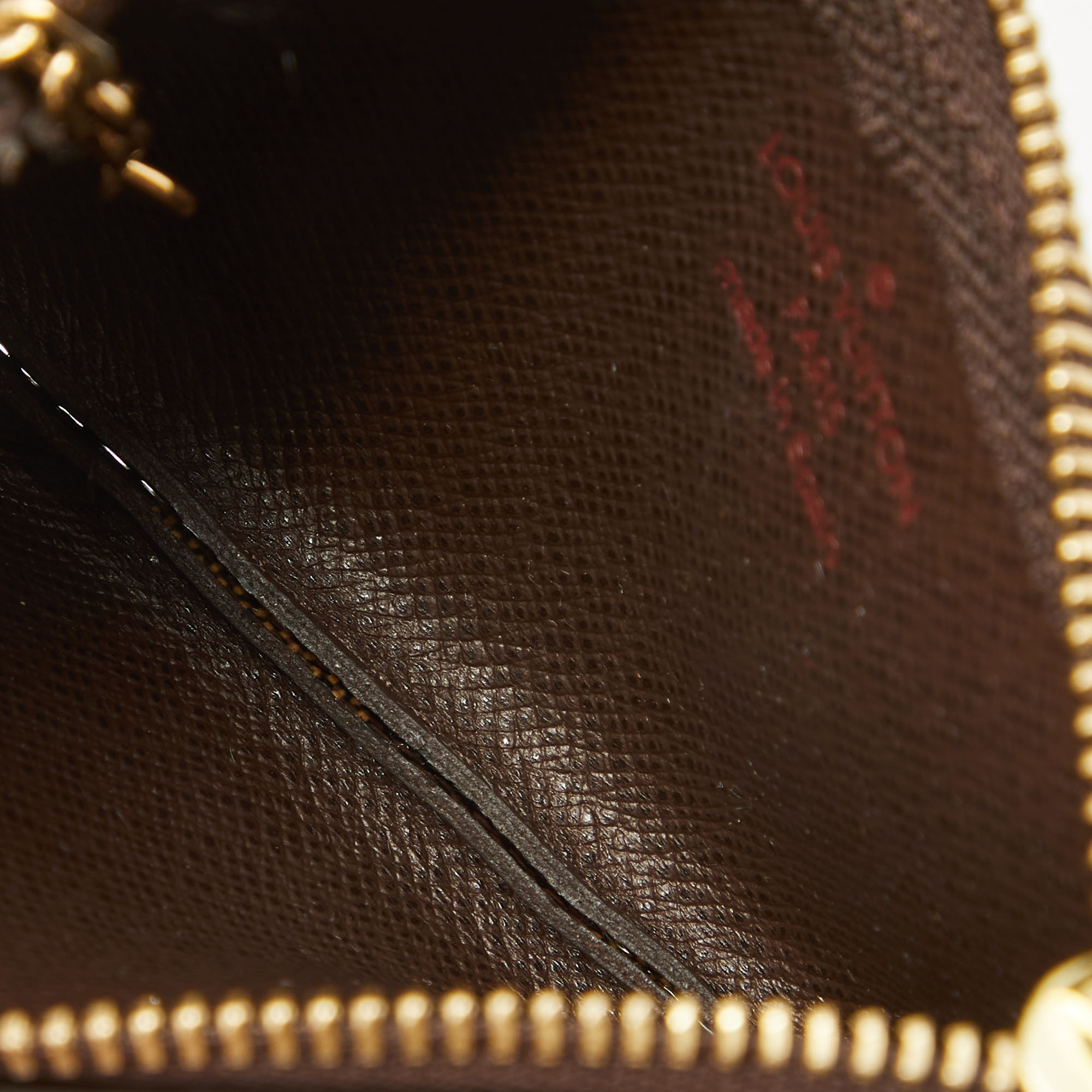 

Louis Vuitton Damier Ebene Canvas Key Pouch, Brown