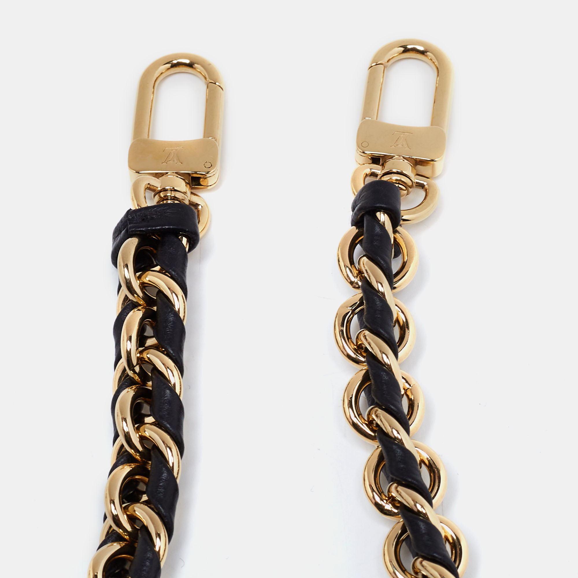 

Louis Vuitton Black Braided Leather Chain Shoulder Bag Strap