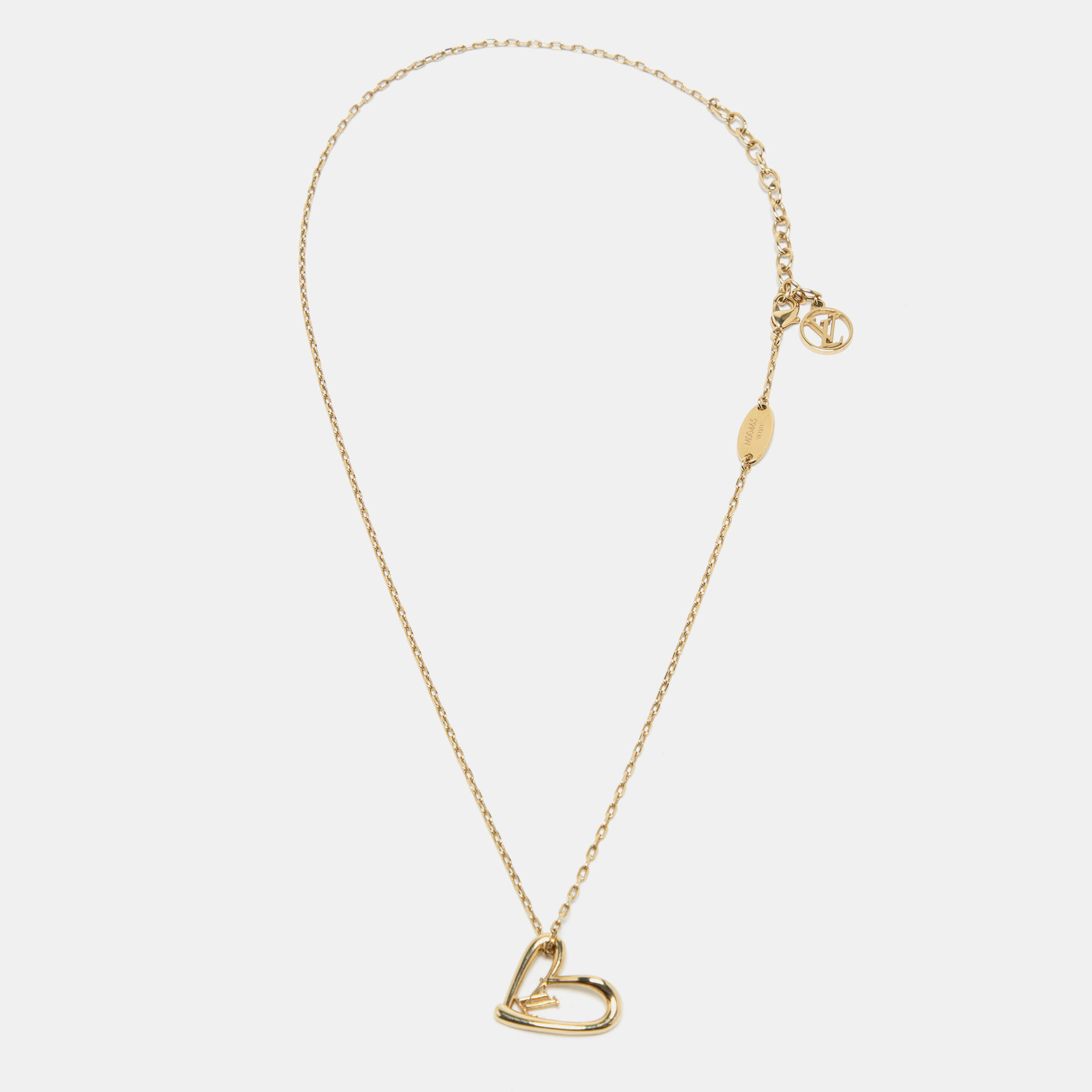 

Louis Vuitton Fall in Love Gold Tone Necklace